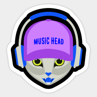 Music Head Sticker